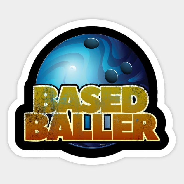 Based Baller Bowling Design Sticker by DanielLiamGill